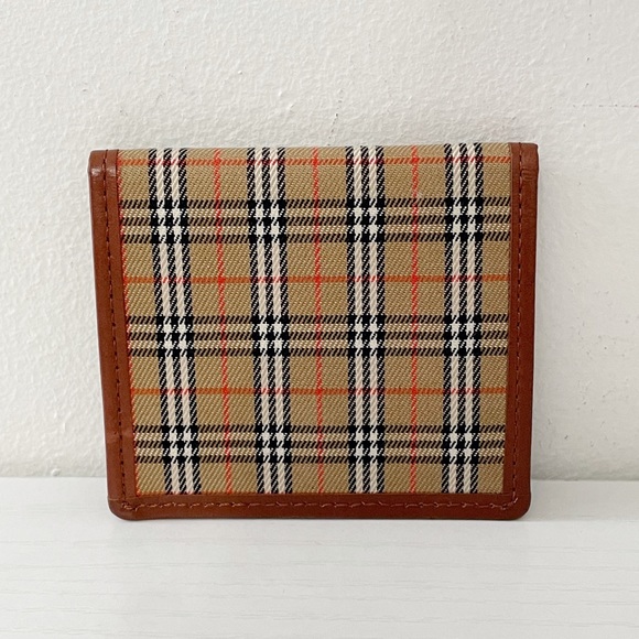 Burberry nova check saddle brown leather vintage coin pouch - Picture 3 of 7